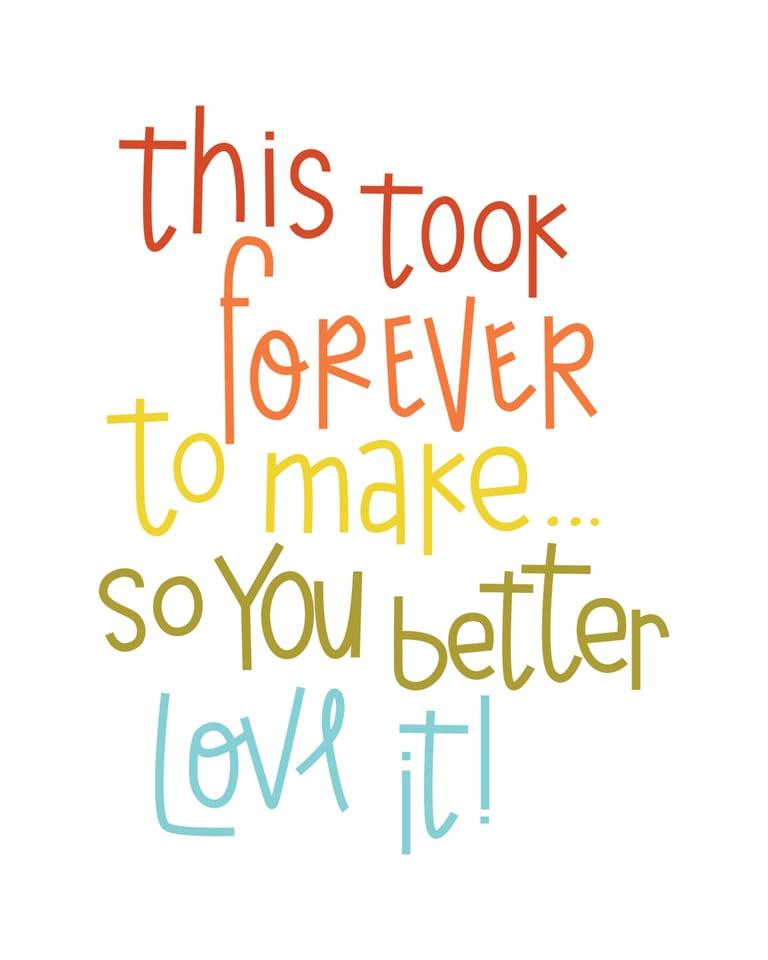 Colorful text on a white background with motivational message.