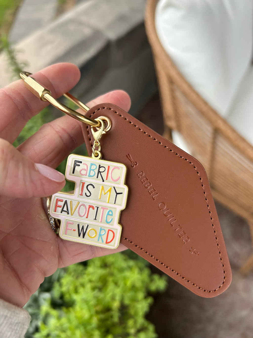 Rebel Quilter - Vegan Leather Keychain