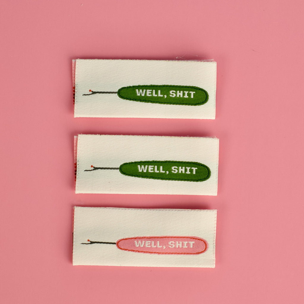 Well, Shit - Designer Sewing Labels