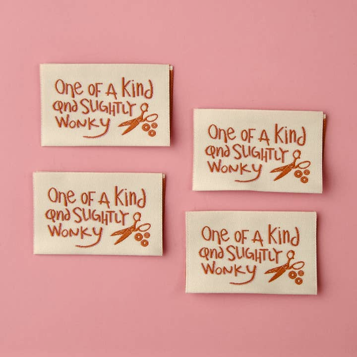Four rectangular cards with text and a dragonfly illustration on a pink background