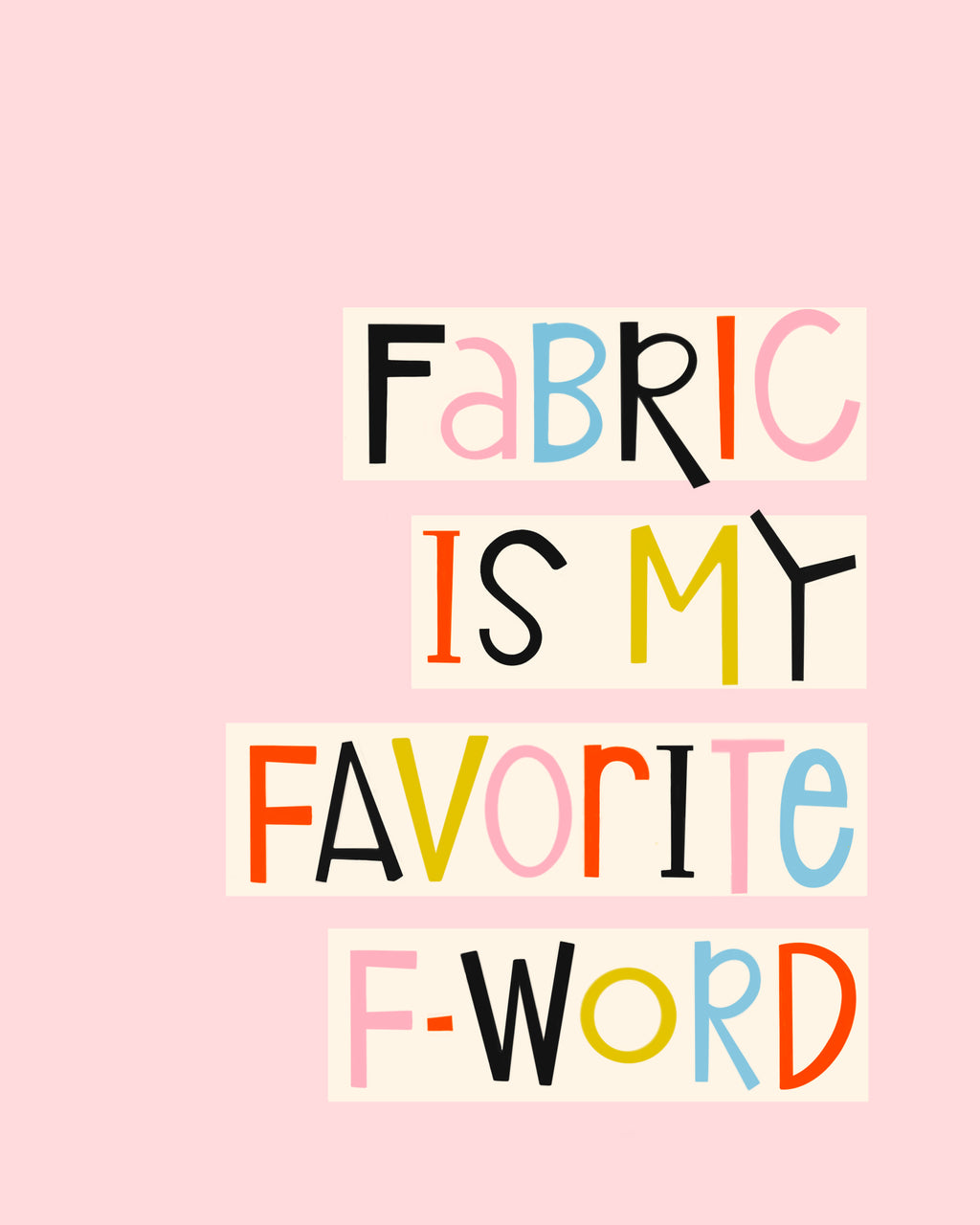 Fabric FWord - Art Print