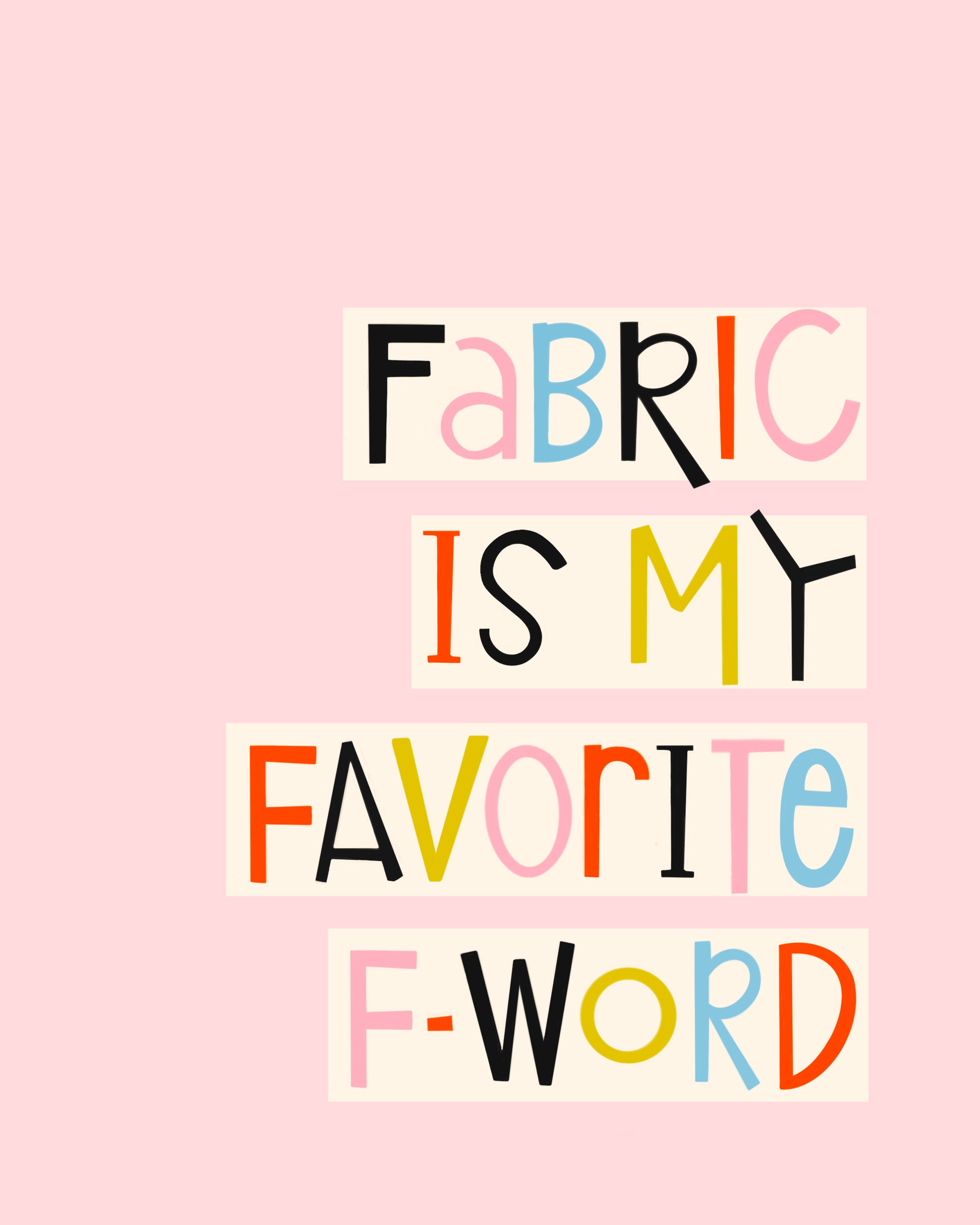 Fabric FWord - Art Print