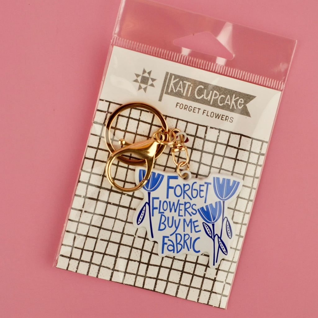 Forget Flowers - Enamel Keychain