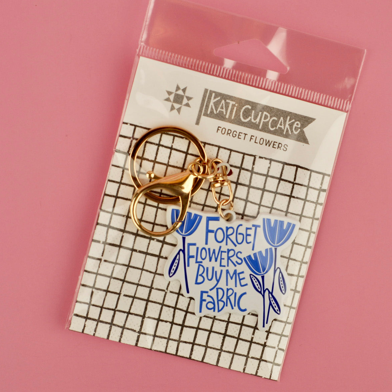 Forget Flowers - Enamel Keychain